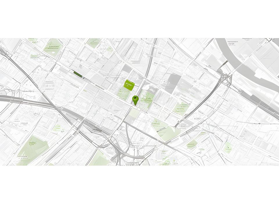 Stadtkarte von Wien mit markierter Lage der Kanzlei in der Nähe des Messegeländes